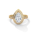 Pear Halo Ring