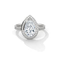 Pear Halo Ring
