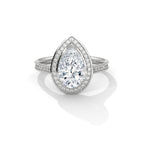 Pear Halo Ring