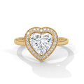 Heart cut Halo Ring