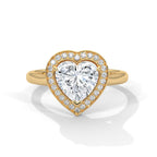 Heart cut Halo Ring