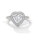 Heart cut Halo Ring