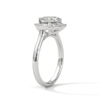 Heart cut Halo Ring