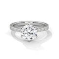 Round Sidestone Ring