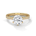 Round Sidestone Ring