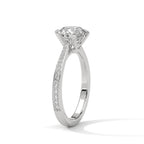 Round Sidestone Ring