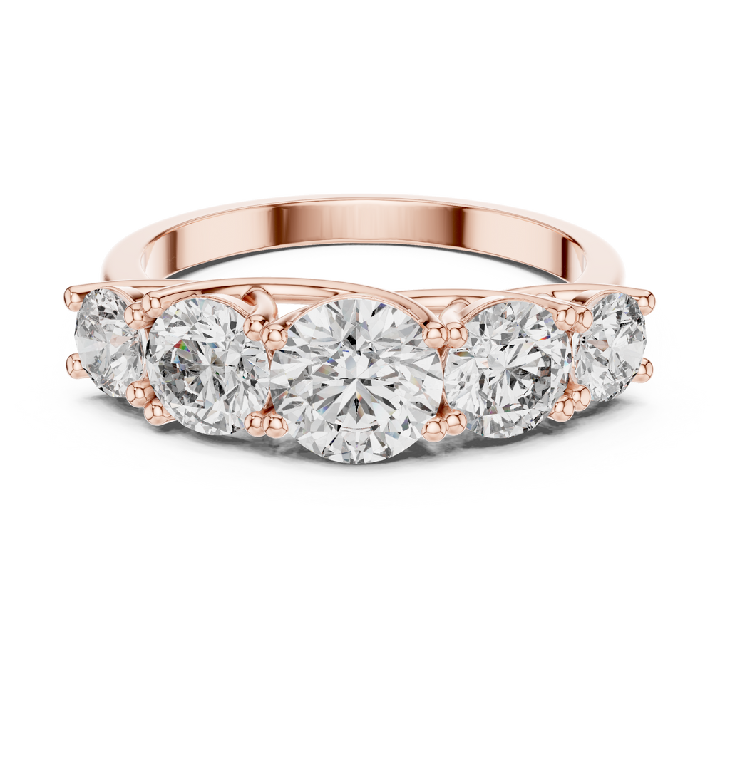 3 ct to 7 ct Diavont Five-Stone Ring