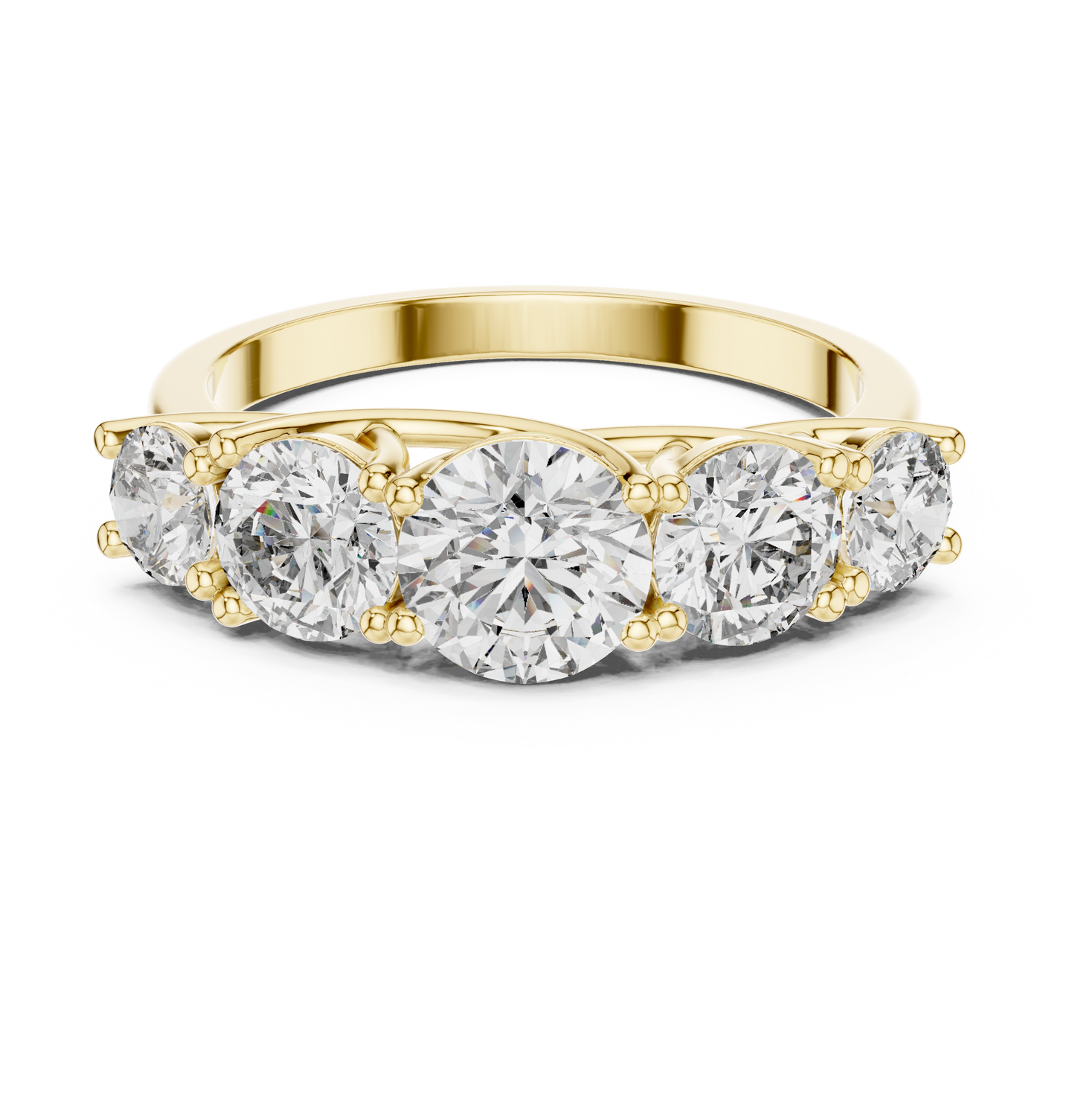 3 ct to 7 ct Diavont Five-Stone Ring