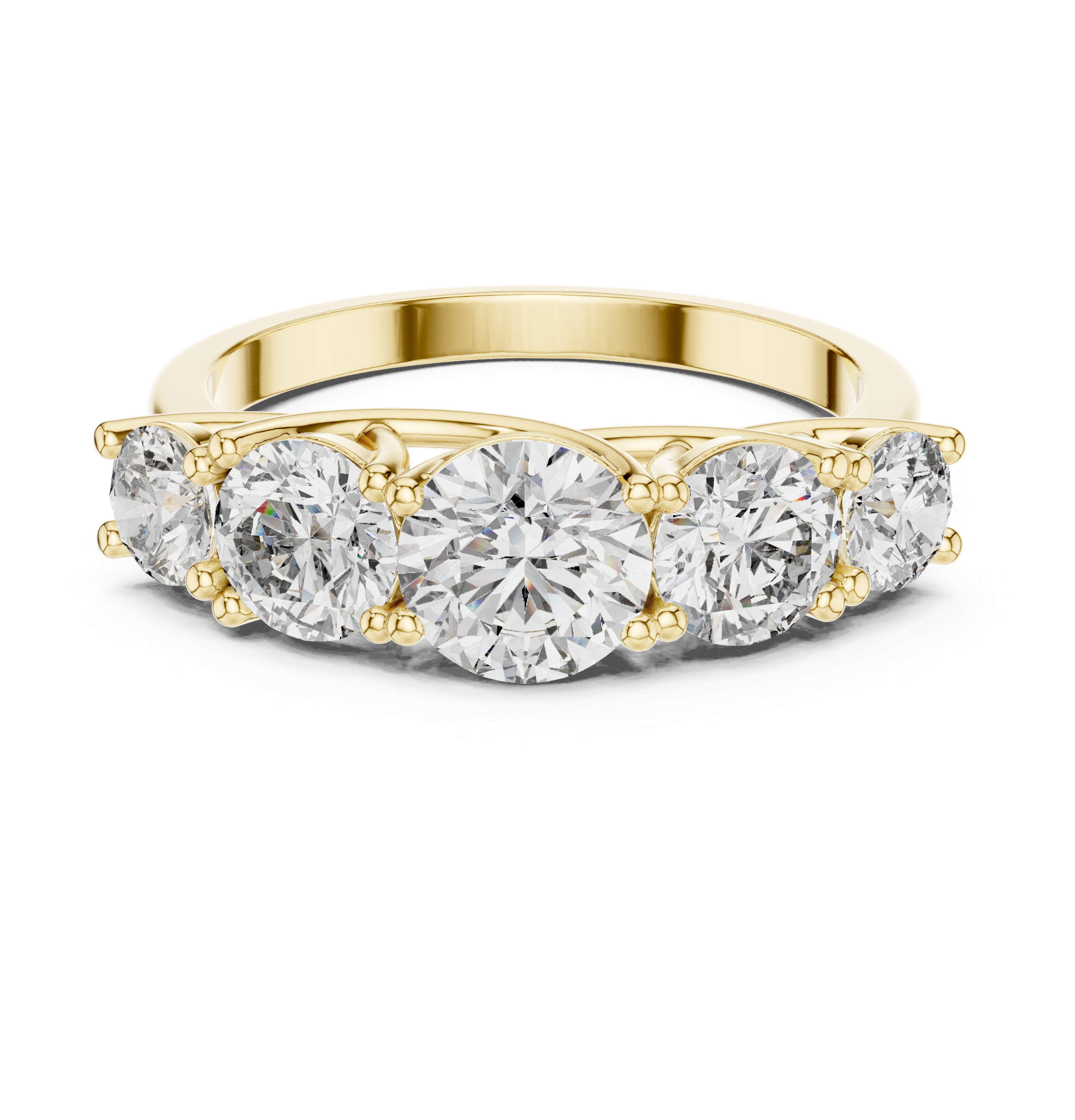 3 ct to 7 ct Diavont Five-Stone Ring