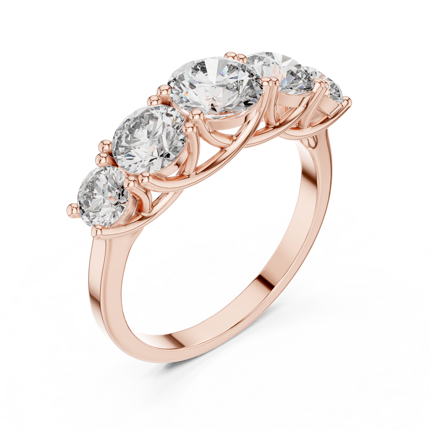 3 ct to 7 ct Diavont Five-Stone Ring