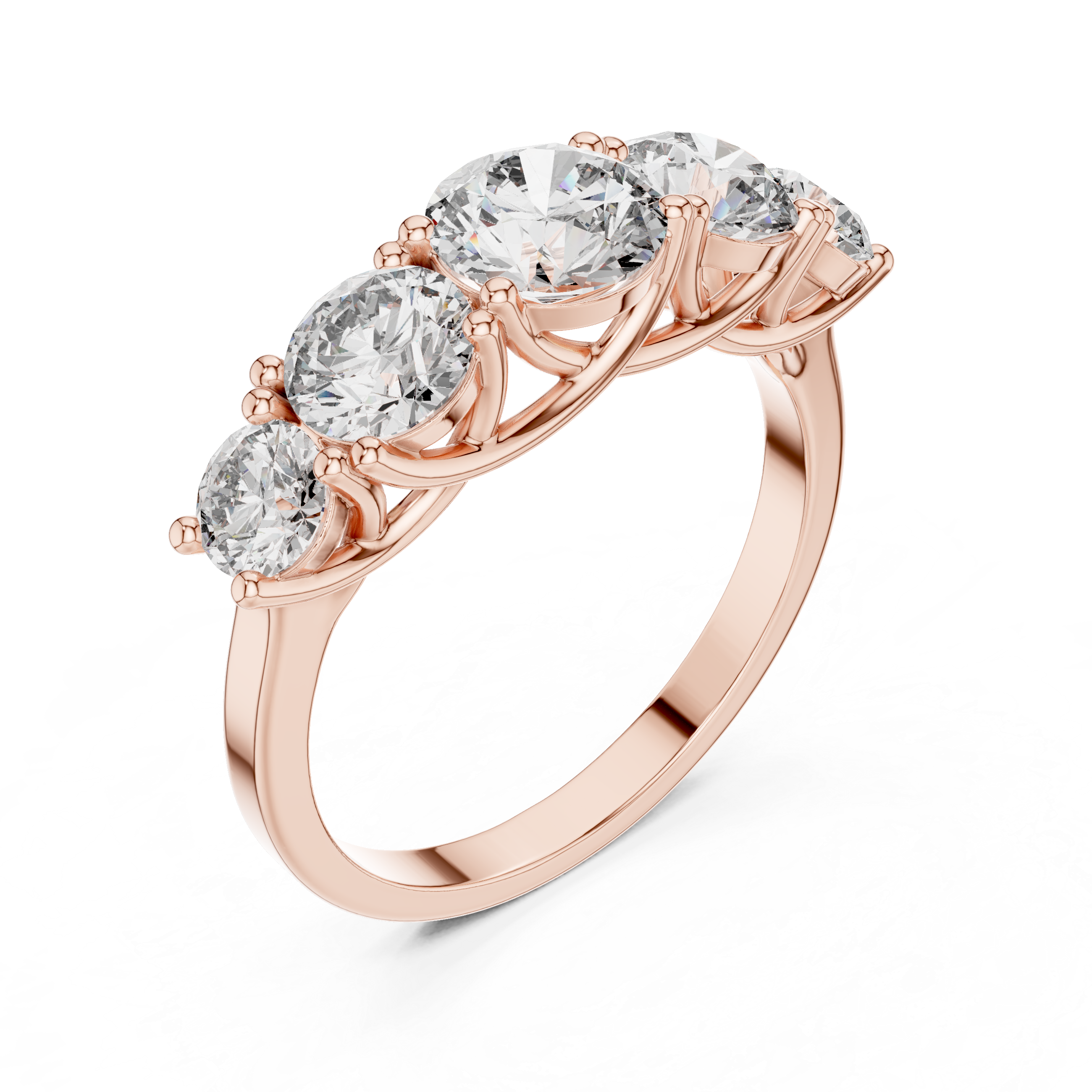 3 ct to 7 ct Diavont Five-Stone Ring