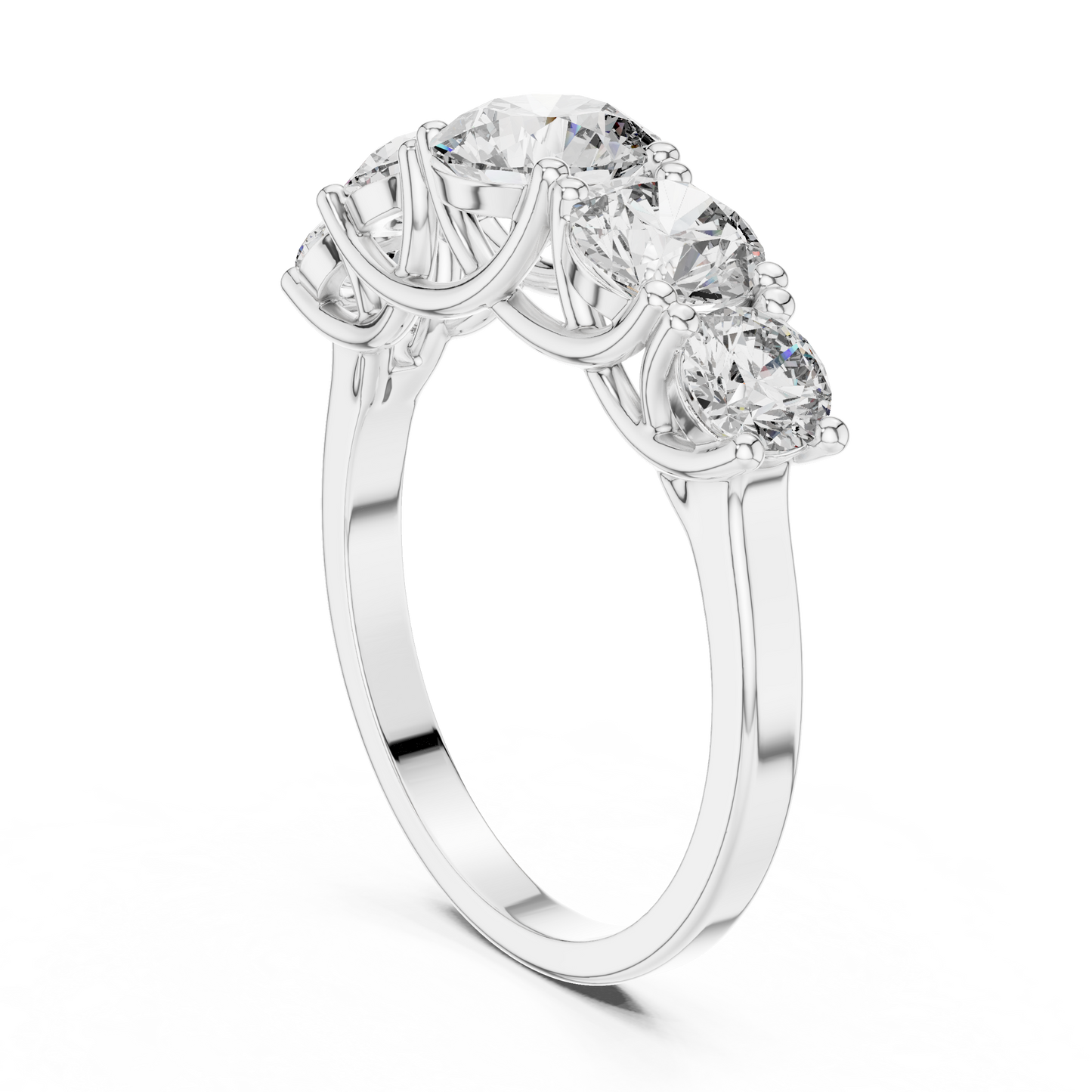 3 ct to 7 ct Diavont Five-Stone Ring