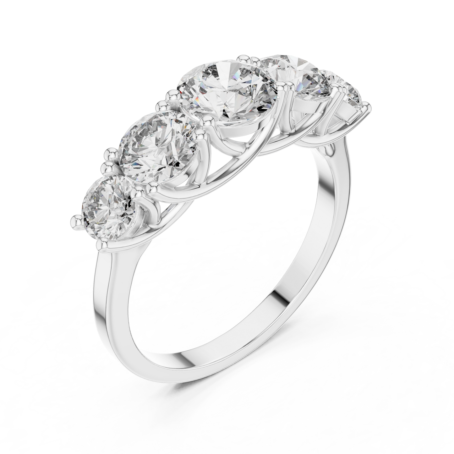 3 ct to 7 ct Diavont Five-Stone Ring