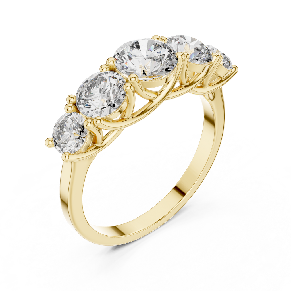 3 ct to 7 ct Diavont Five-Stone Ring