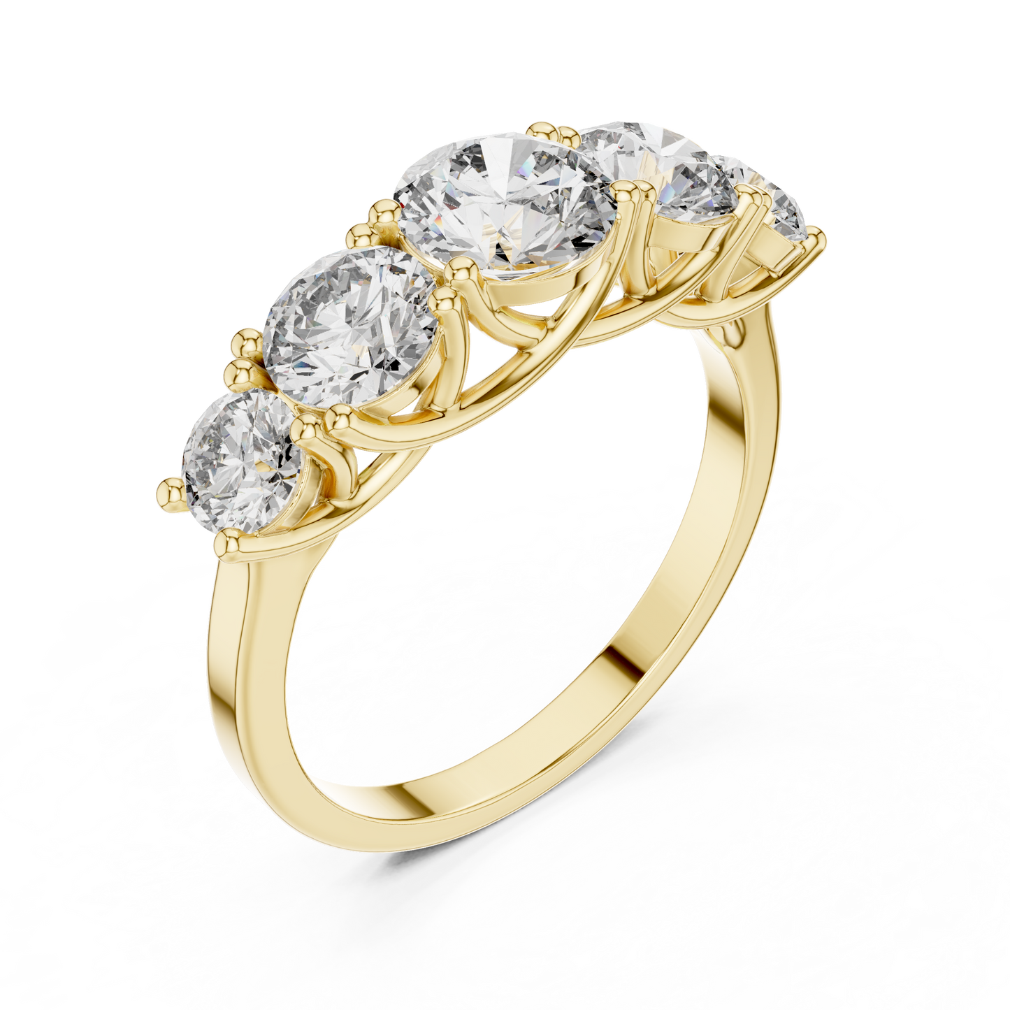 3 ct to 7 ct Diavont Five-Stone Ring