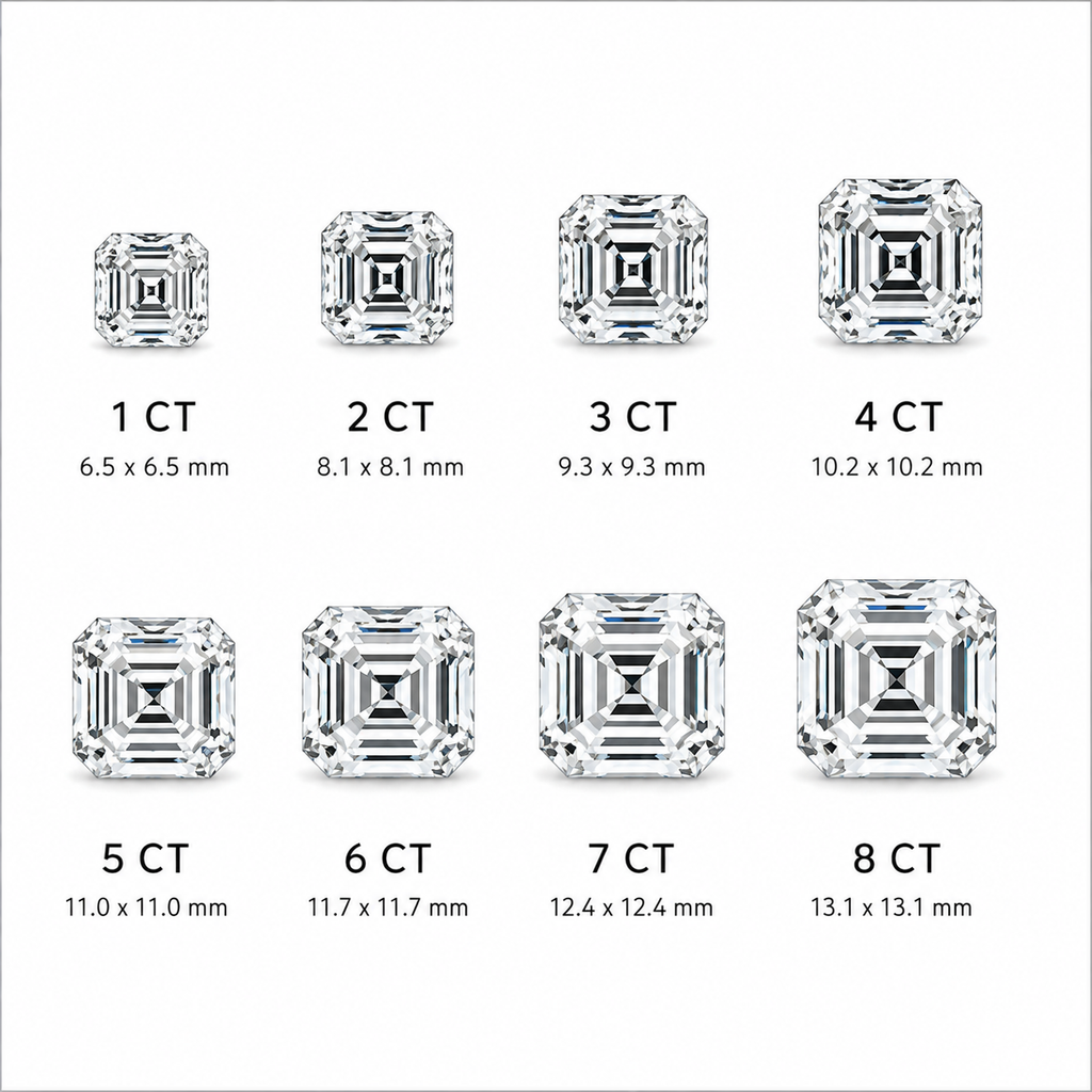 Asscher cut Solitaire Ring
