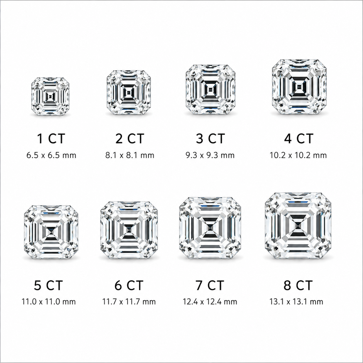 Asscher cut Solitaire Ring