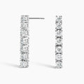 4 Carat Diamond Line Drop Earrings