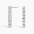 4 Carat Diamond Line Drop Earrings