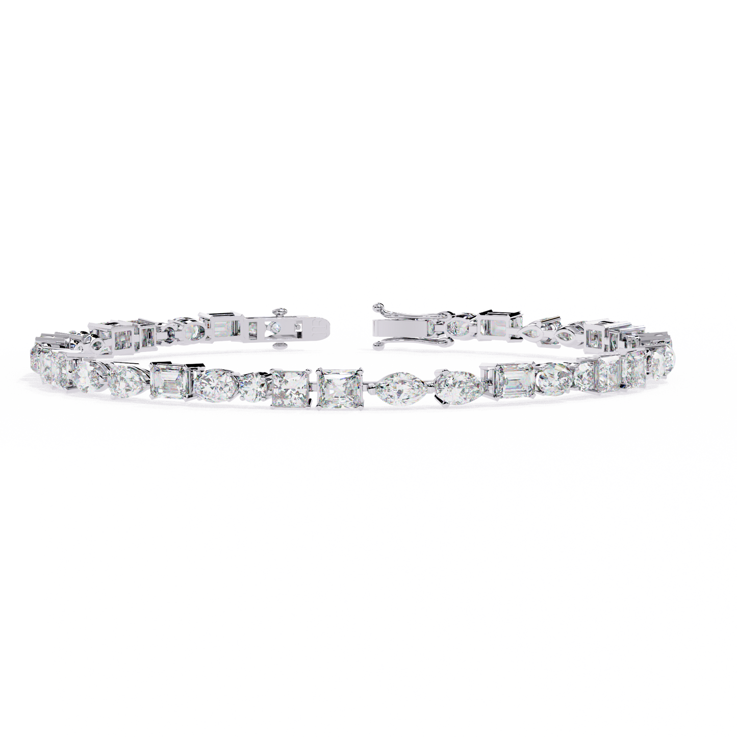 5 ct to 20 ct Mix Diamond Tennis Bracelet in 10k Gold