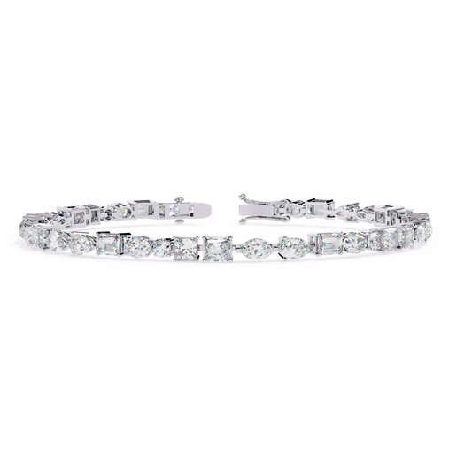 5 ct to 20 ct Mix Diamond Tennis Bracelet in 10k Gold