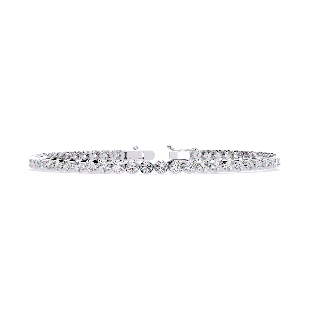 Slim Braid Diamond Tennis Bracelet