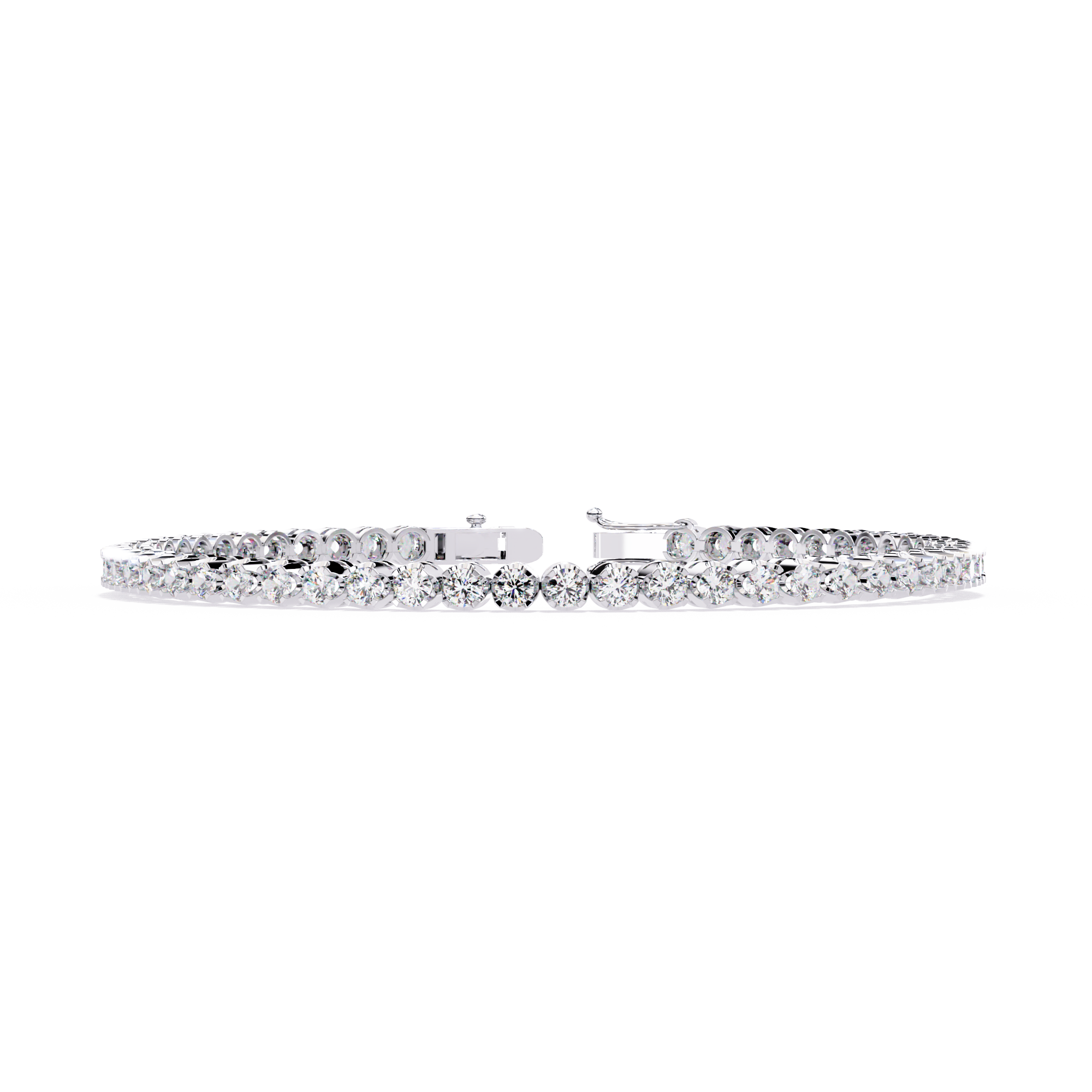 Slim Braid Diamond Tennis Bracelet
