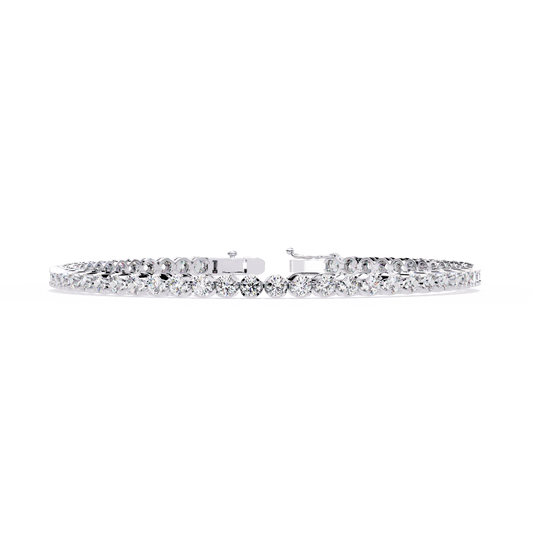 5 ct to 20 ct Slim Braid Diamond Tennis Bracelet in 10k Gold