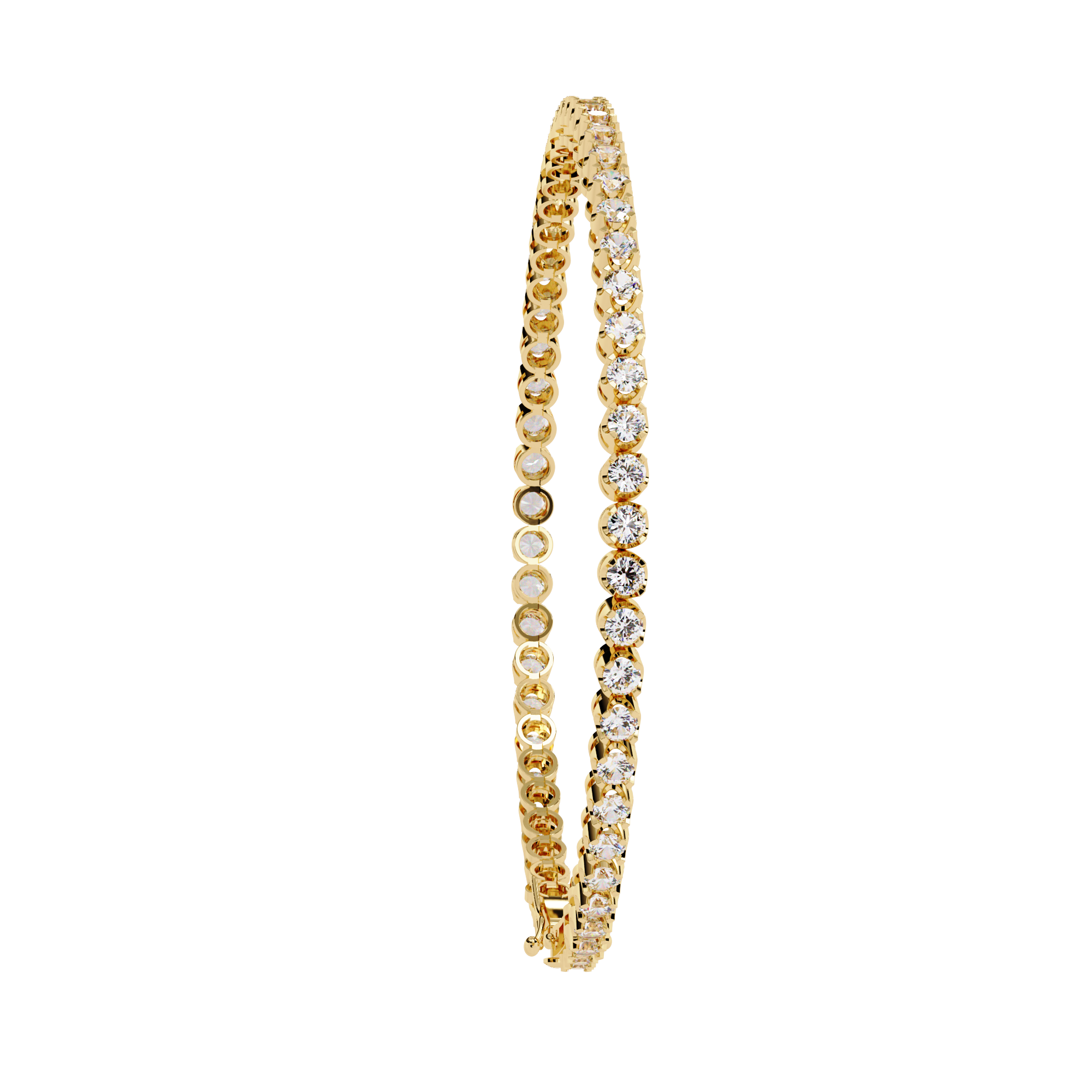 Slim Braid Diamond Tennis Bracelet