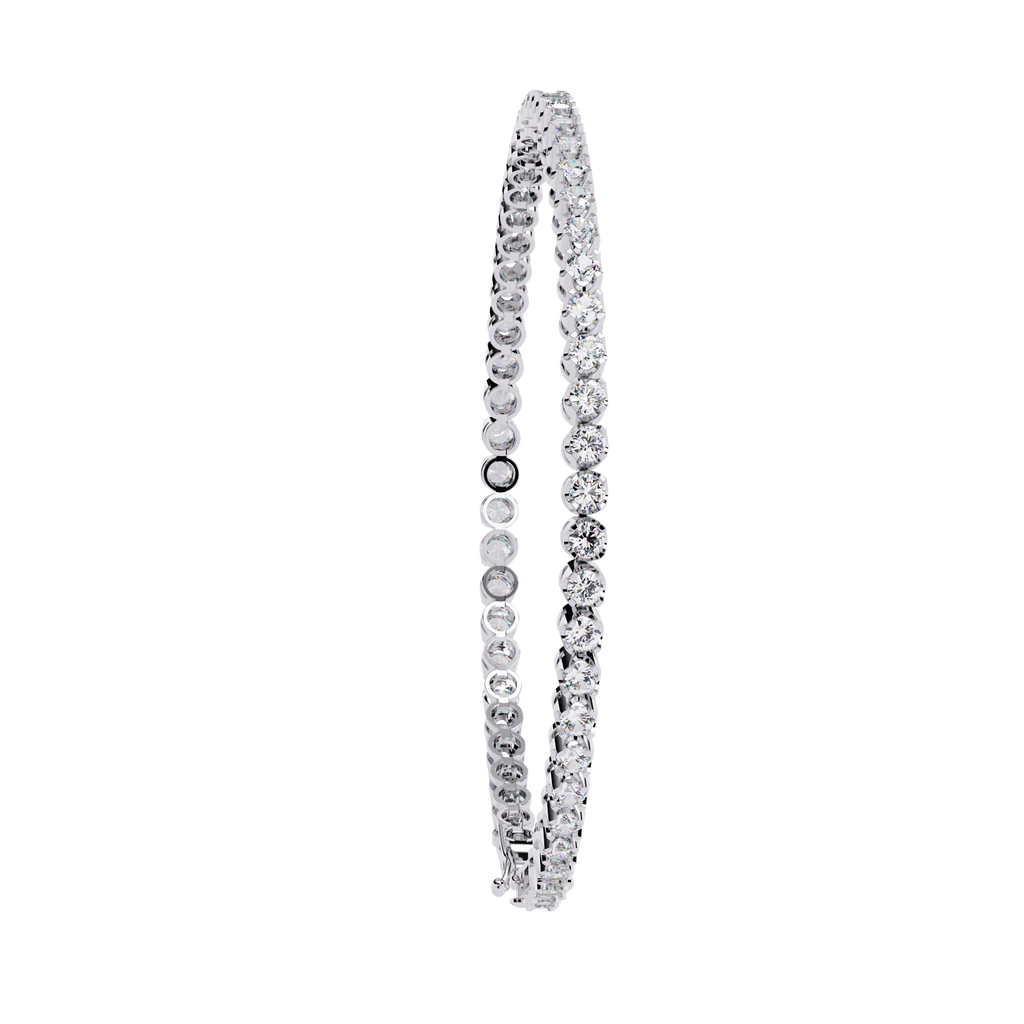 Slim Braid Diamond Tennis Bracelet