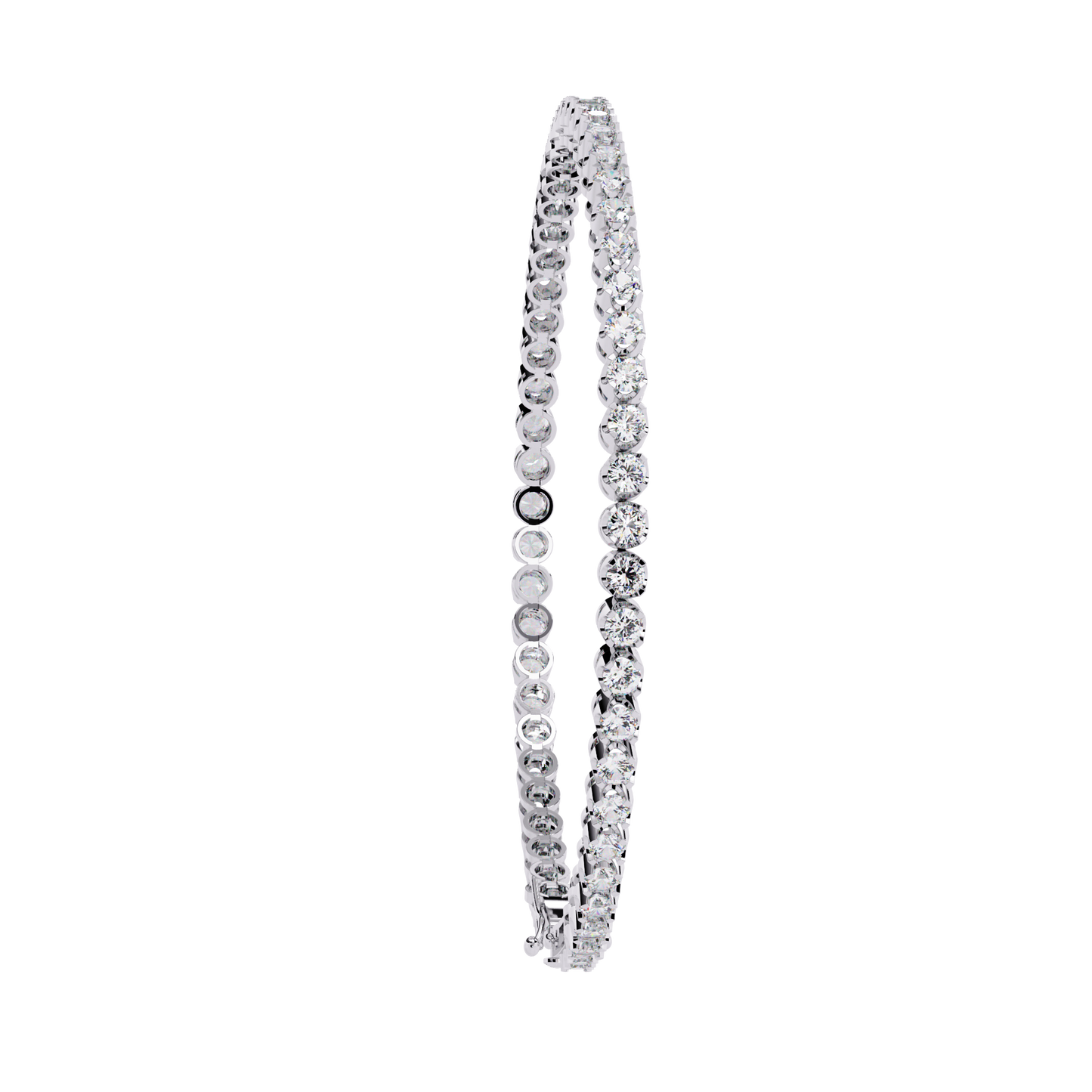 2 Carat Braid Diamond Tennis Bracelet in Sterling Silver