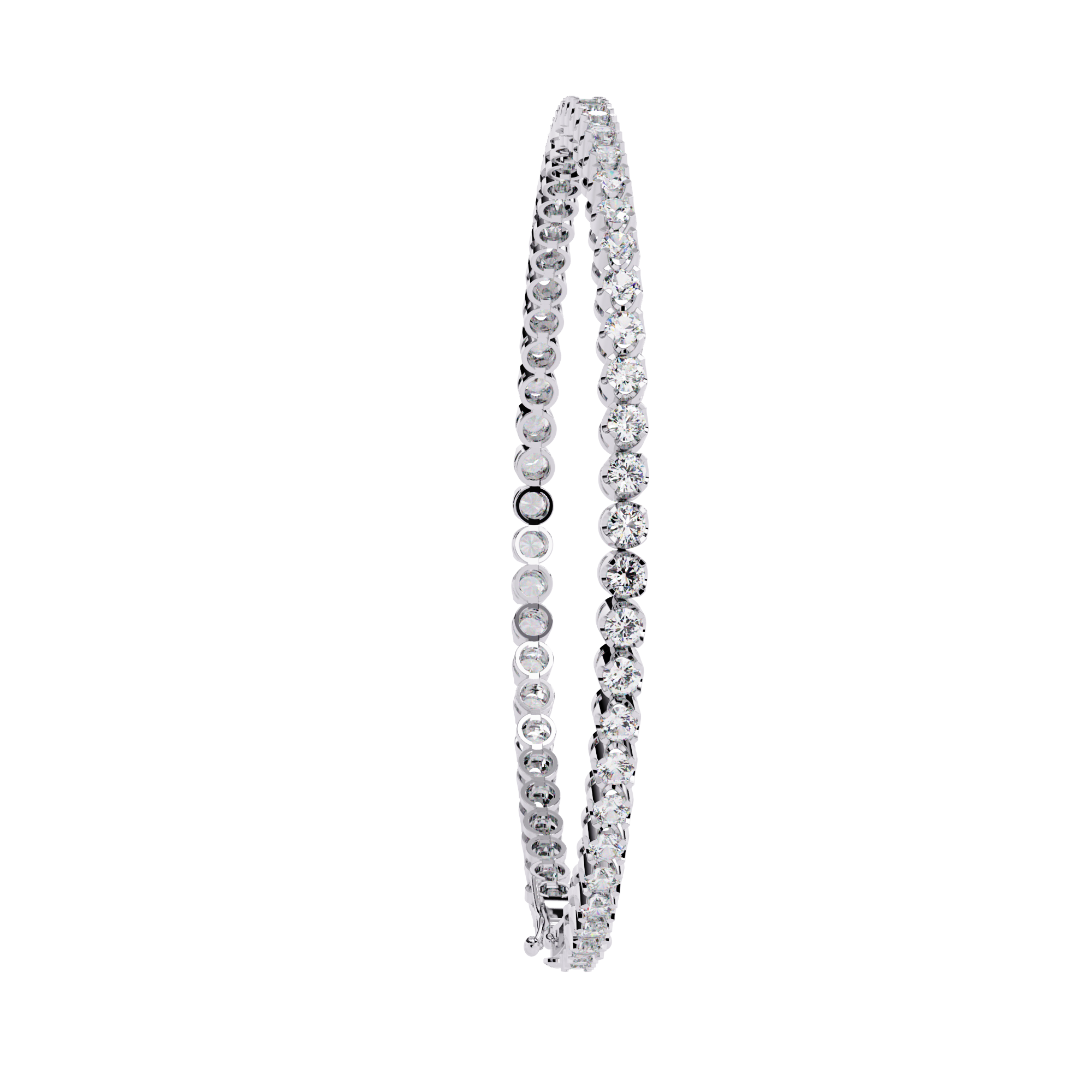 Slim Braid Diamond Tennis Bracelet