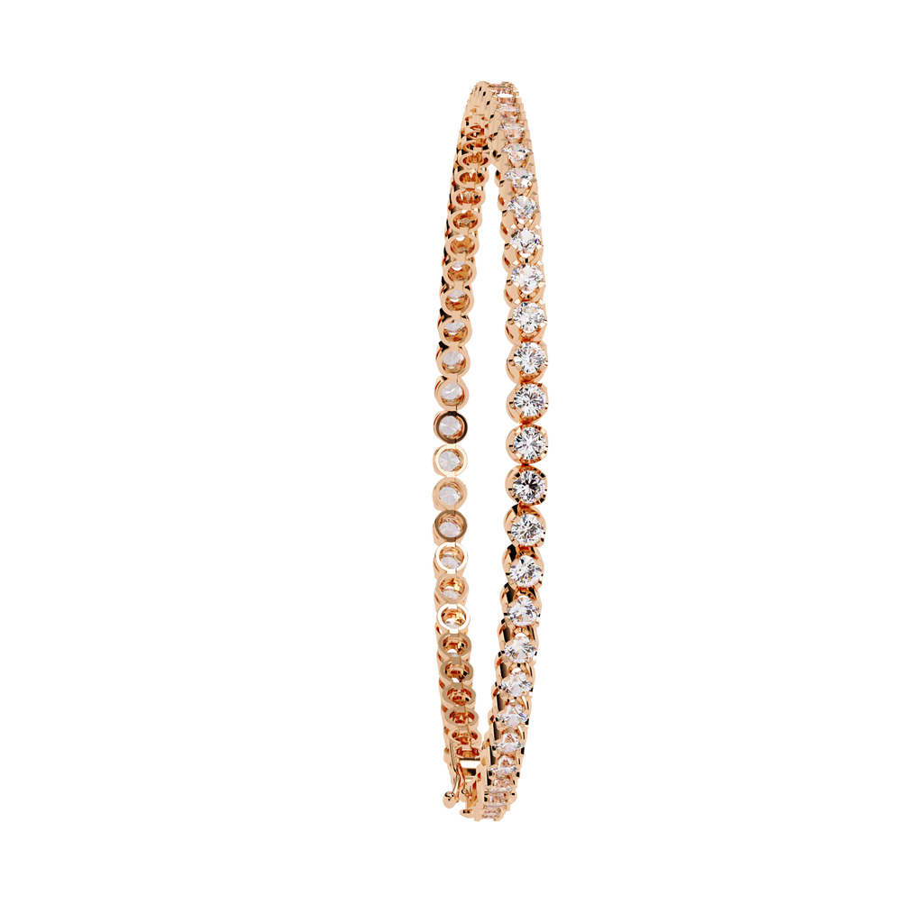 Slim Braid Diamond Tennis Bracelet
