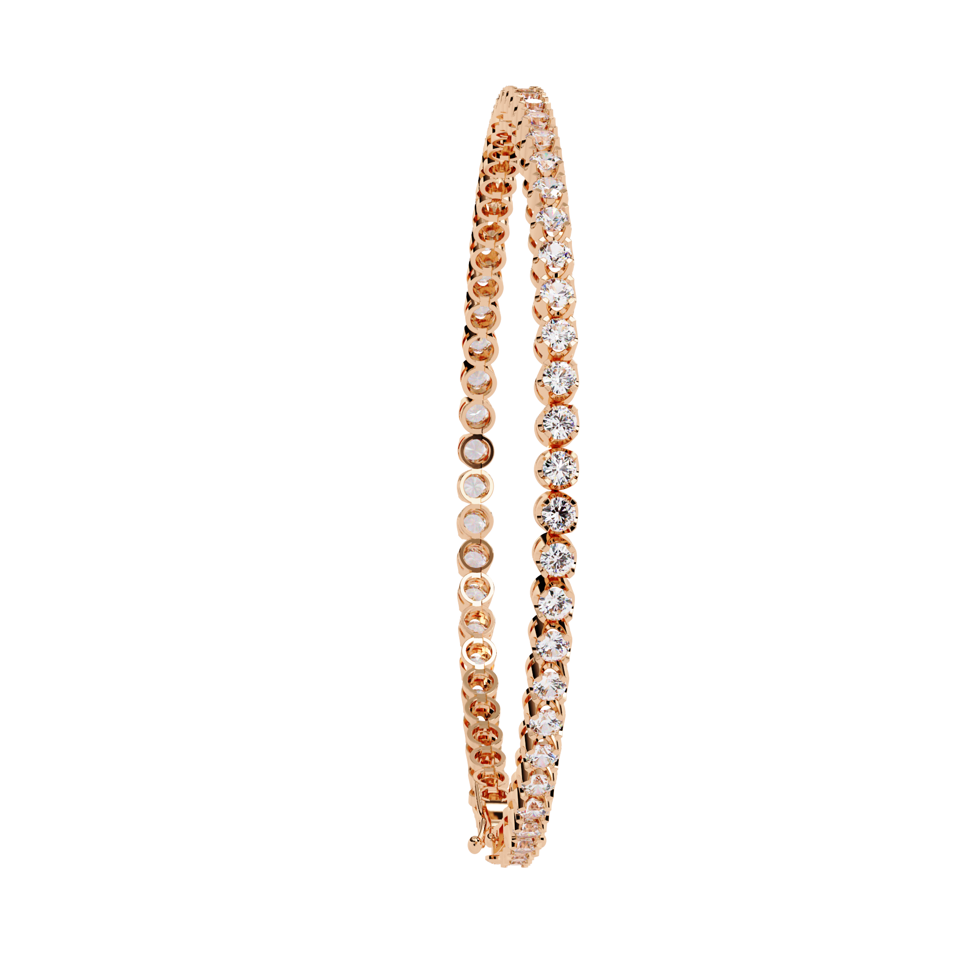 Slim Braid Diamond Tennis Bracelet