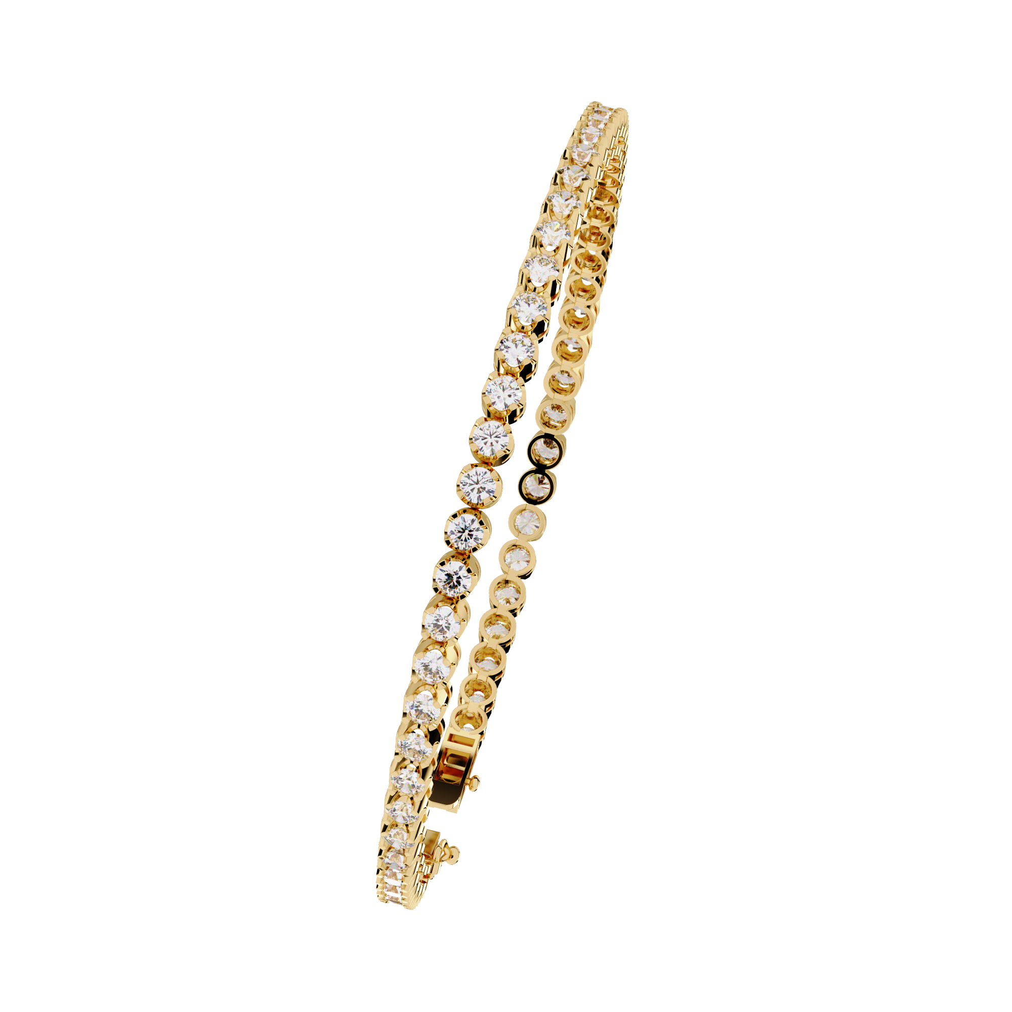 Slim Braid Diamond Tennis Bracelet