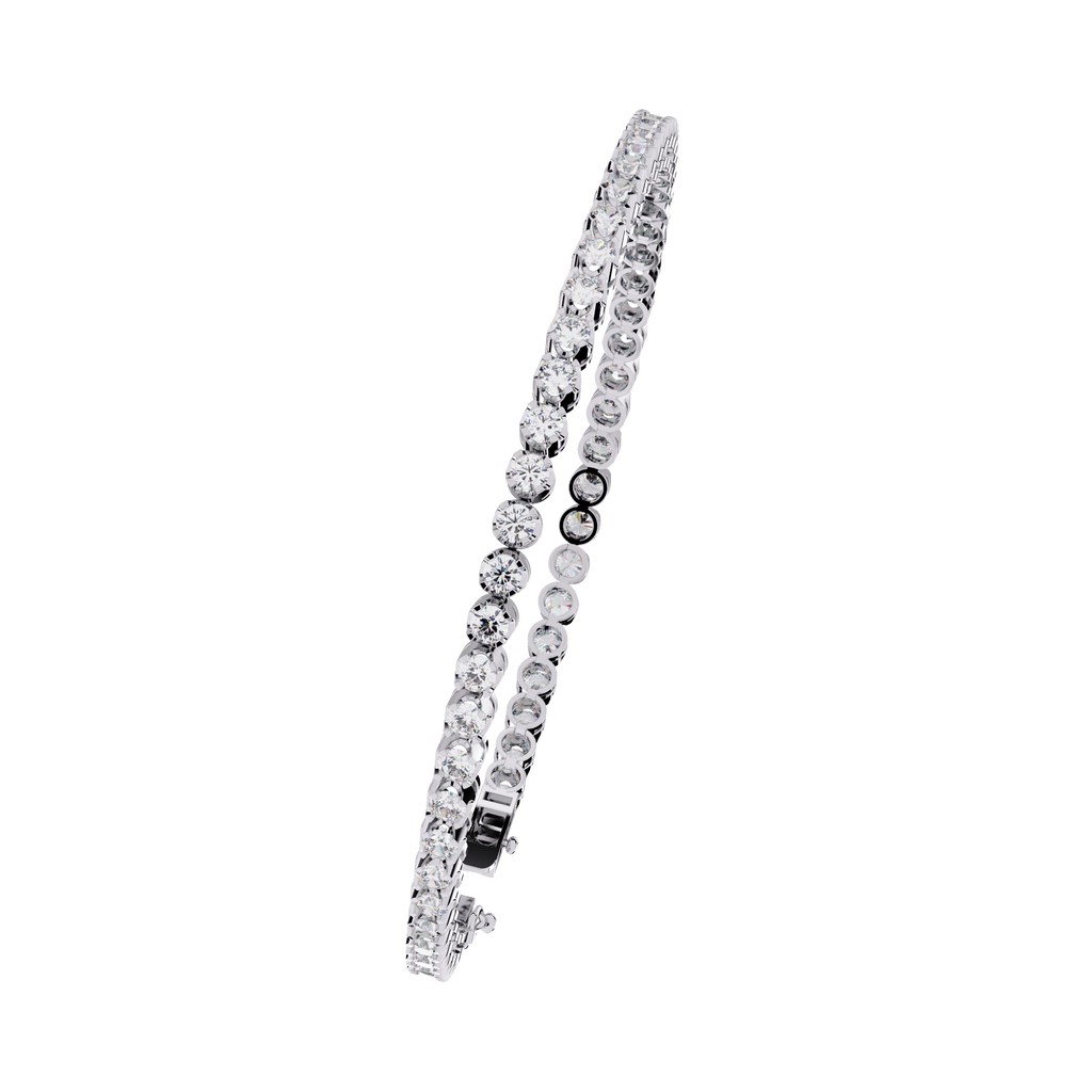 Slim Braid Diamond Tennis Bracelet