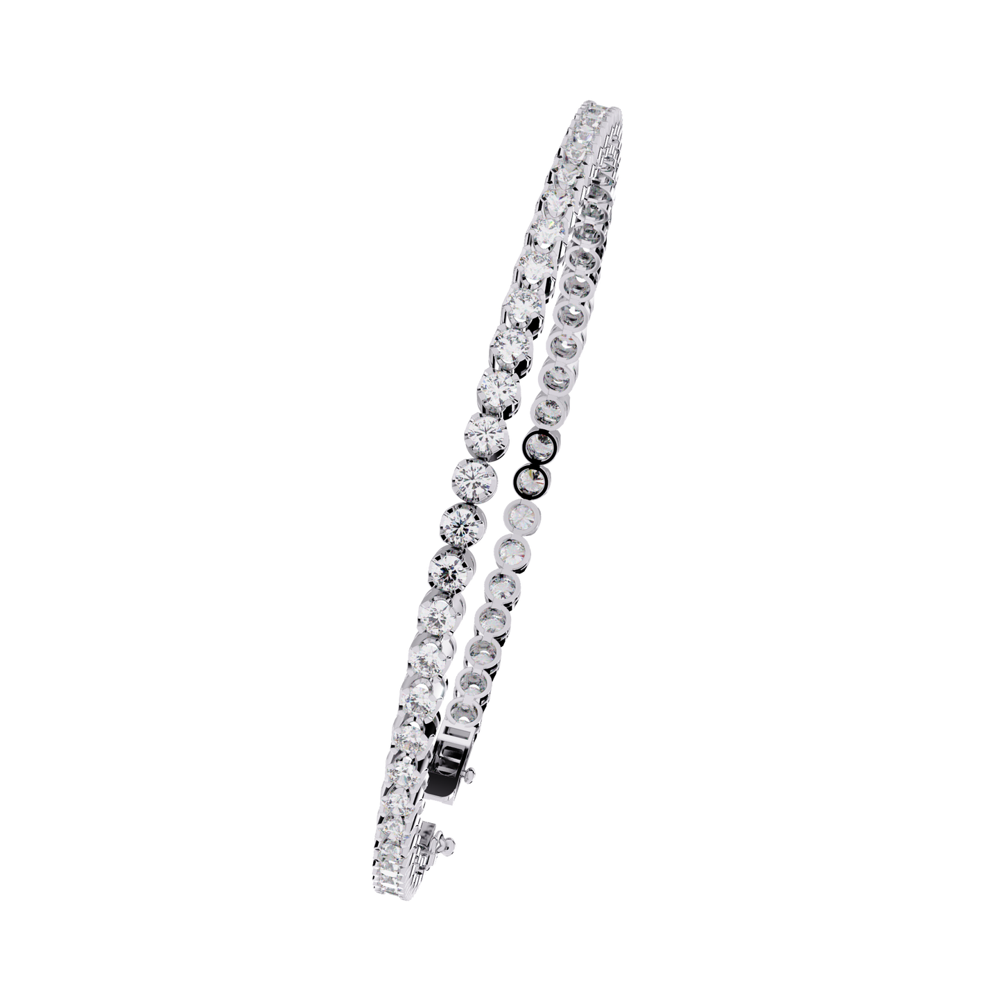2 Carat Braid Diamond Tennis Bracelet in Sterling Silver