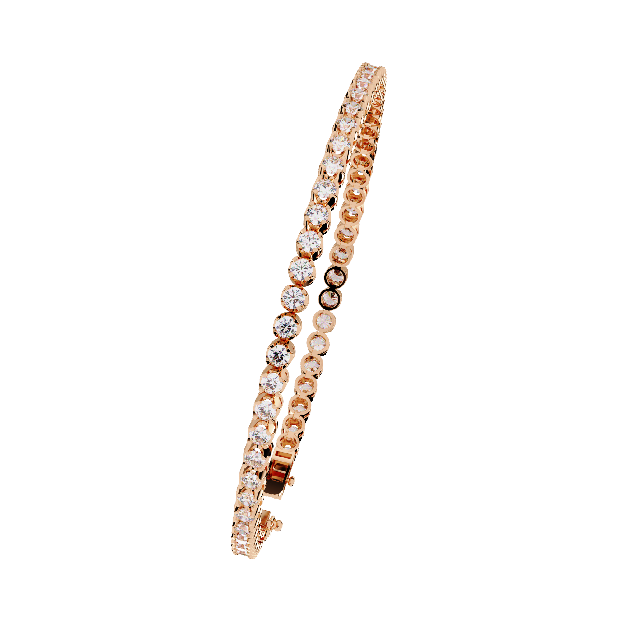 Slim Braid Diamond Tennis Bracelet