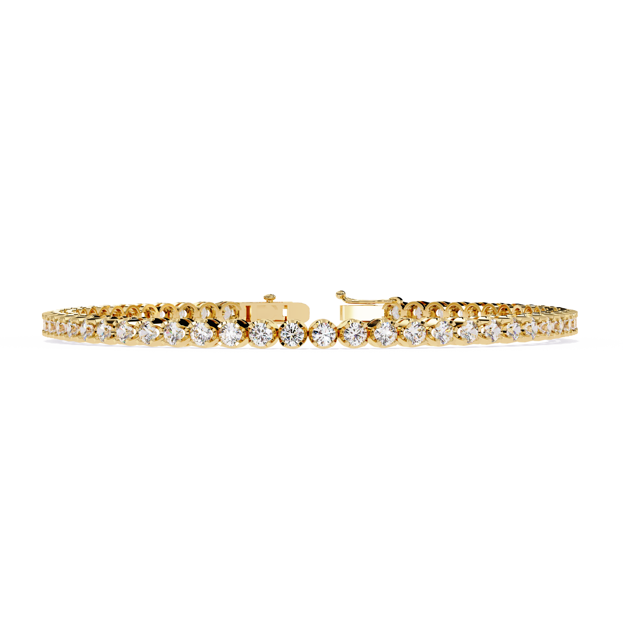 Slim Braid Diamond Tennis Bracelet