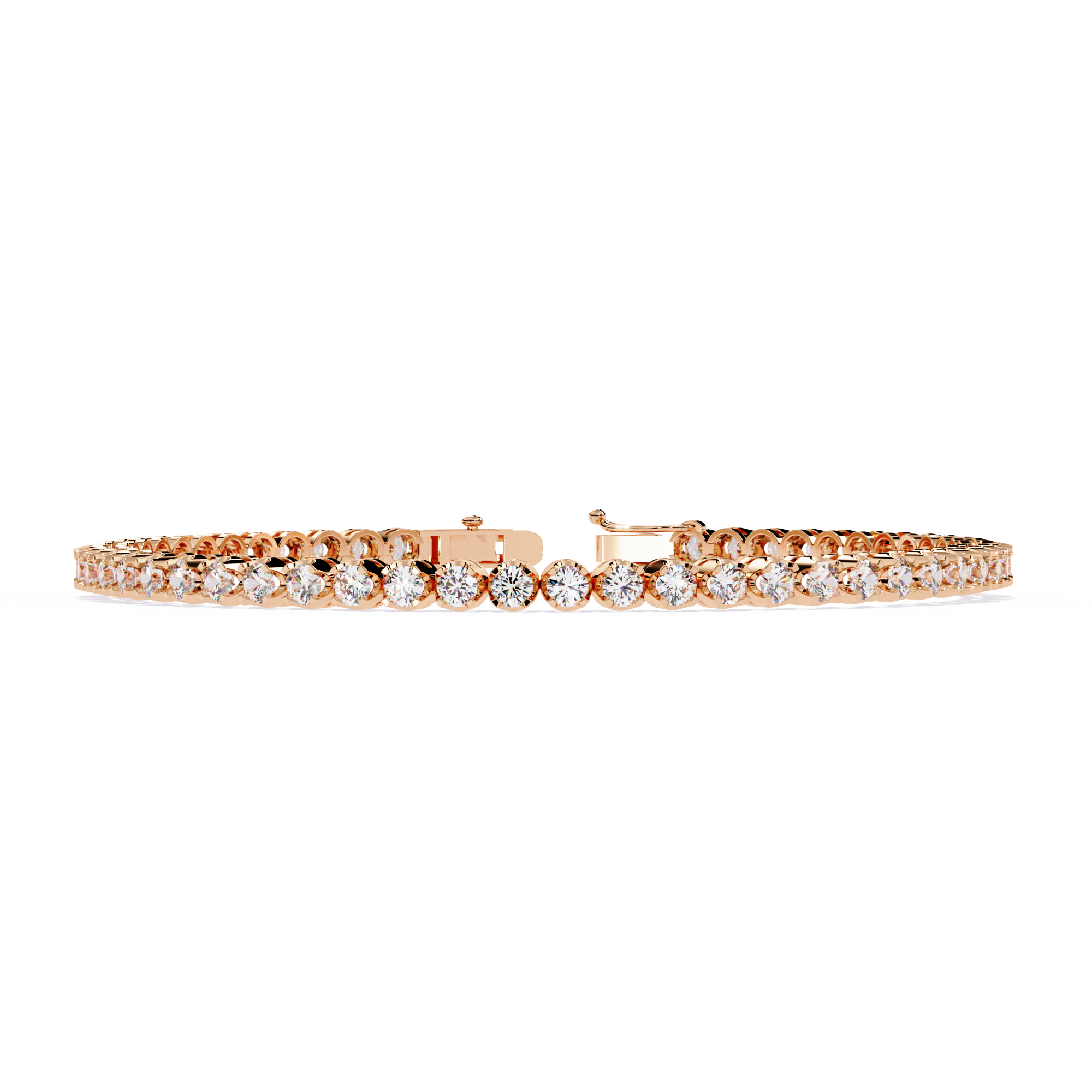 Slim Braid Diamond Tennis Bracelet