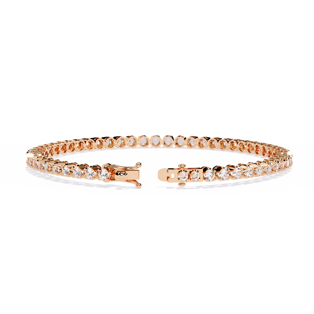 Slim Braid Diamond Tennis Bracelet