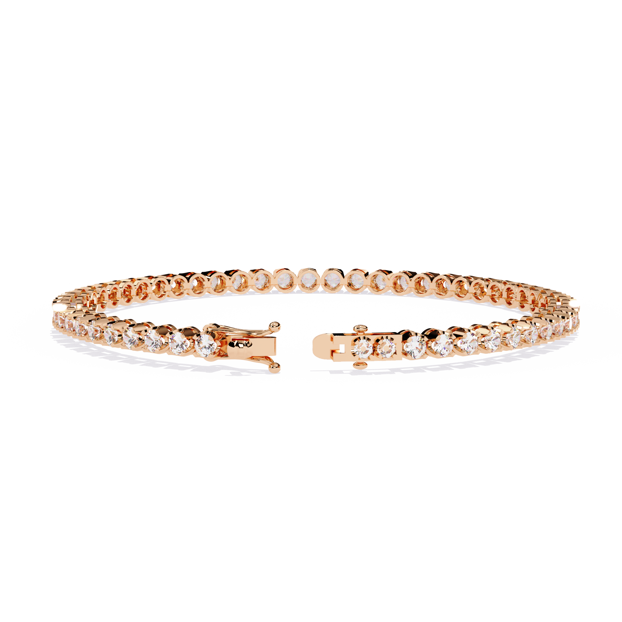 Slim Braid Diamond Tennis Bracelet