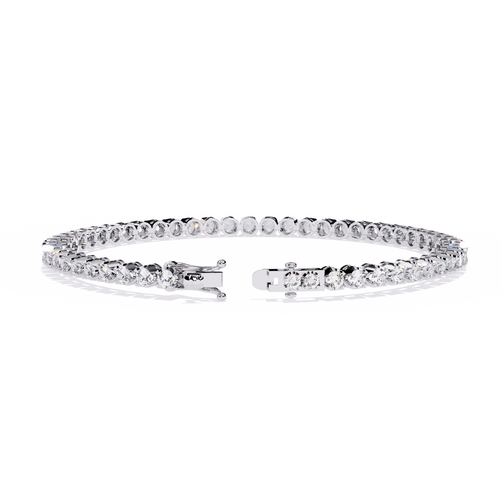Slim Braid Diamond Tennis Bracelet