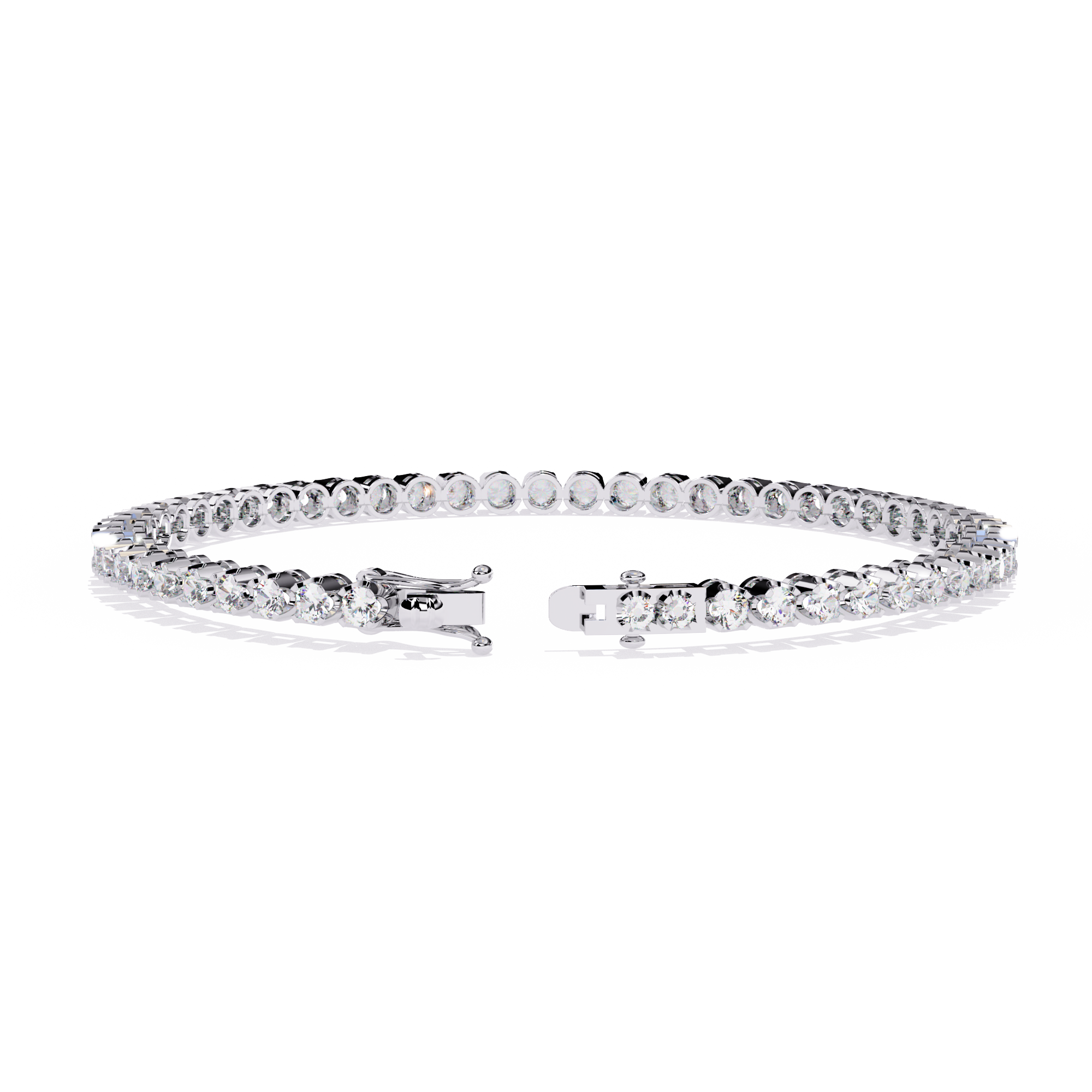 Slim Braid Diamond Tennis Bracelet