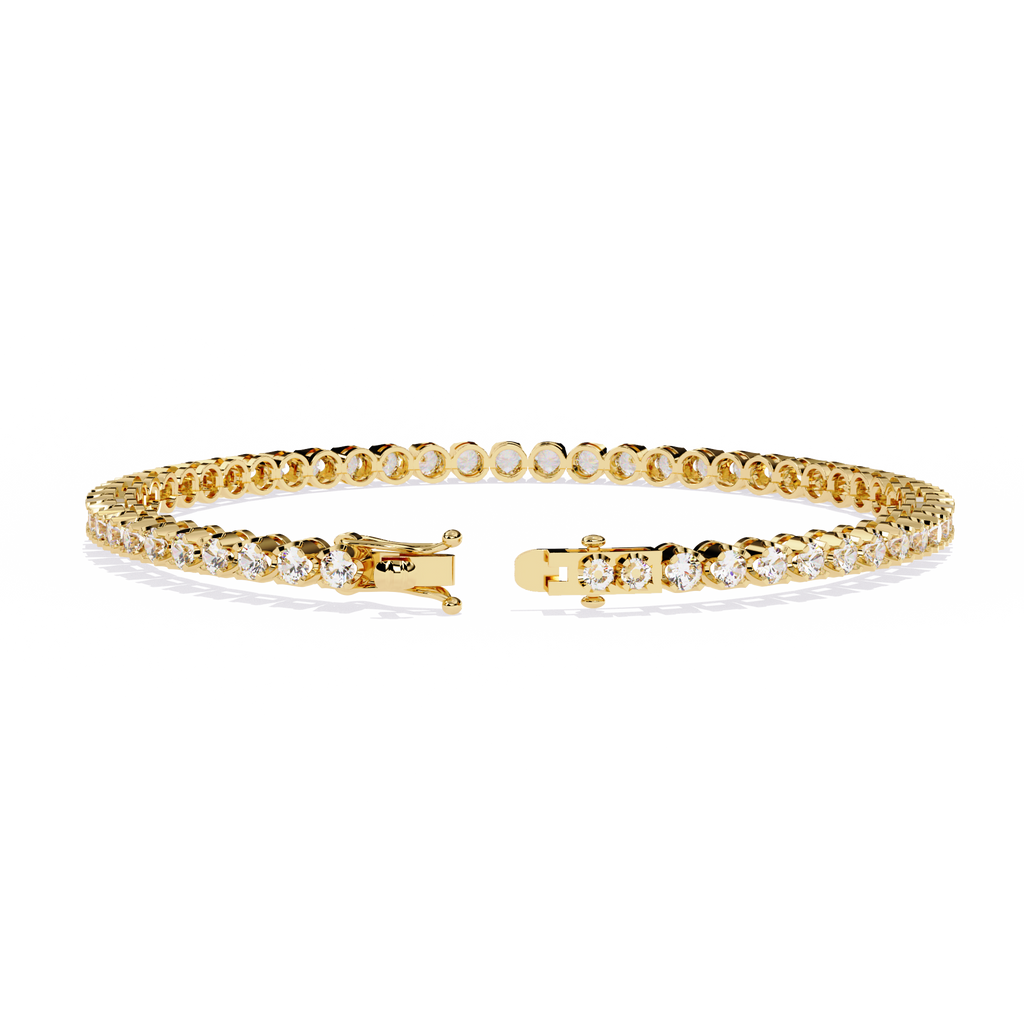 Slim Braid Diamond Tennis Bracelet
