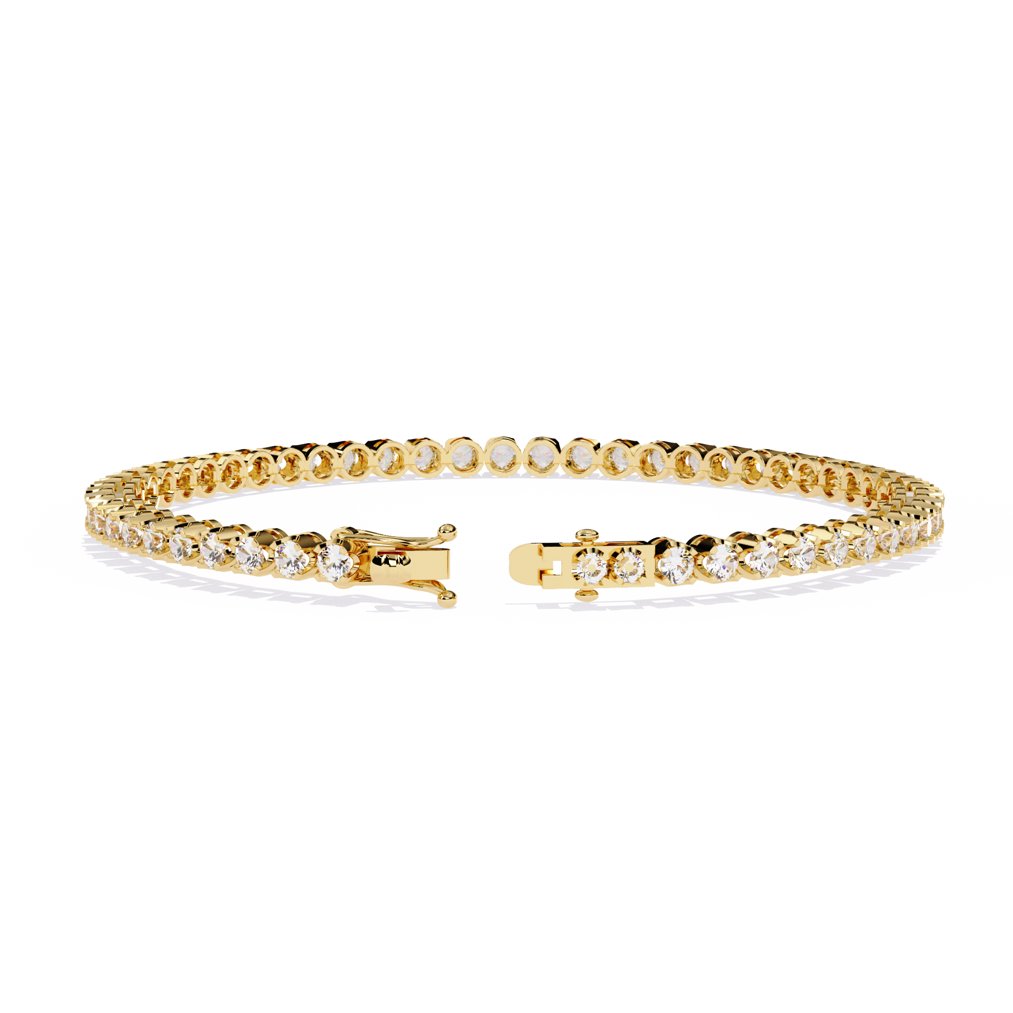 Slim Braid Diamond Tennis Bracelet