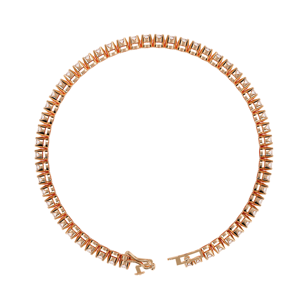 Slim Braid Diamond Tennis Bracelet