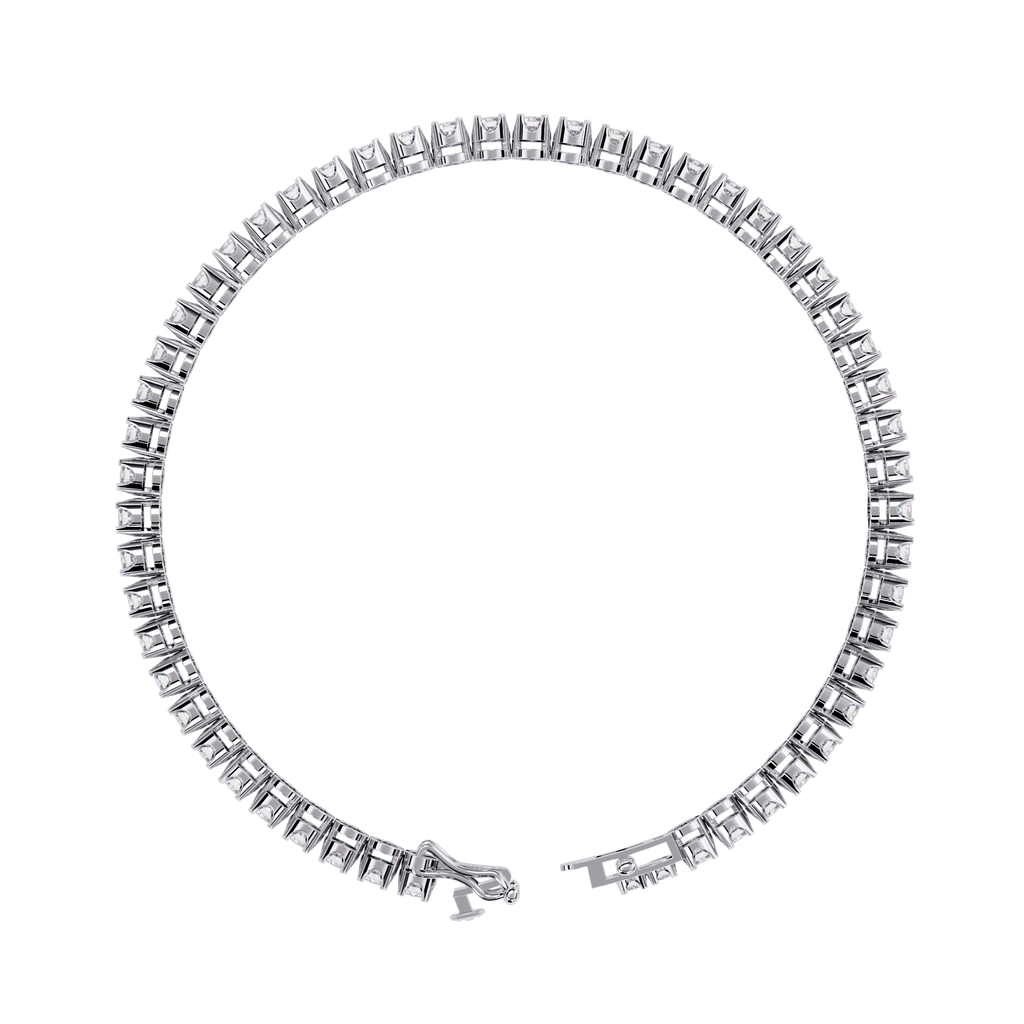 Slim Braid Diamond Tennis Bracelet