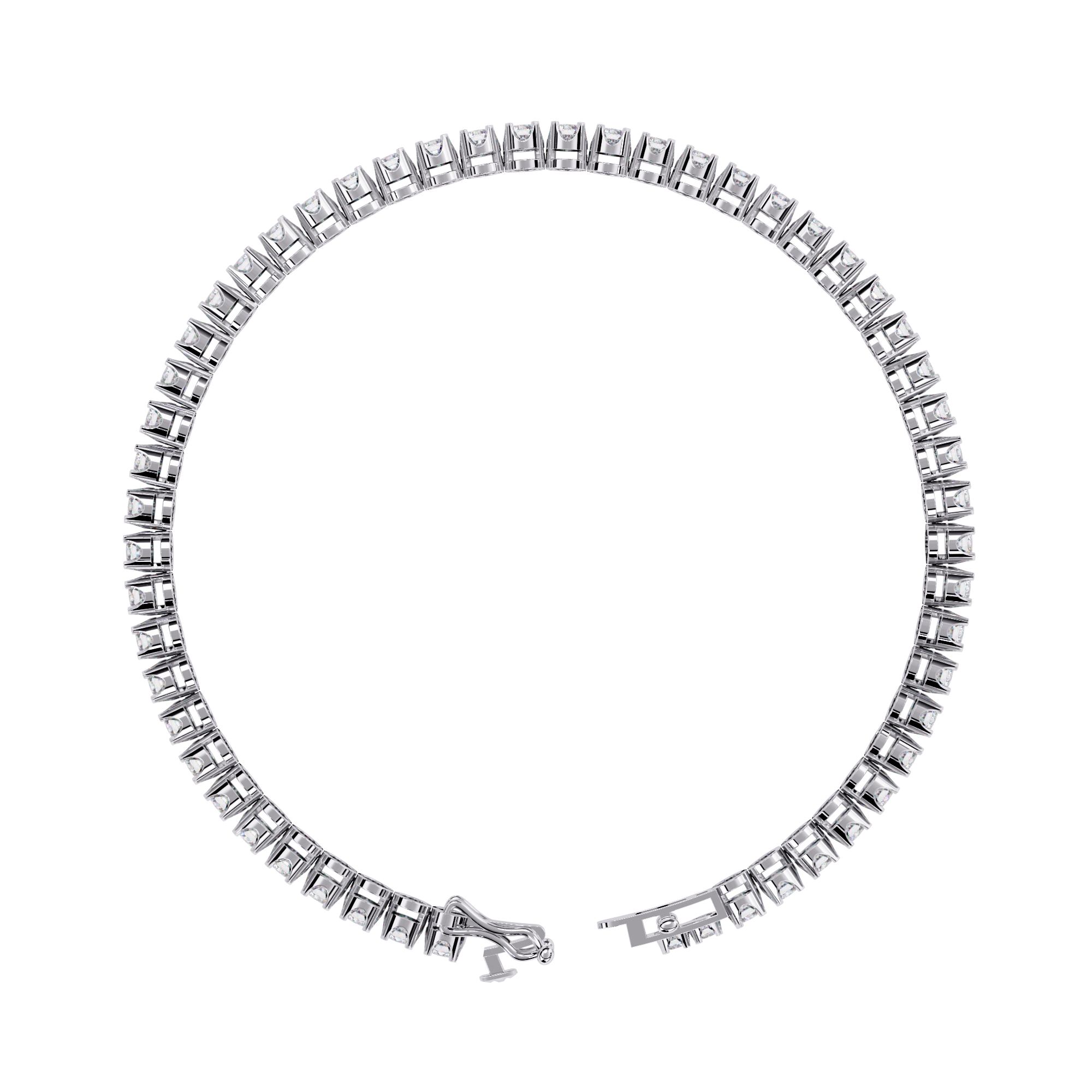 Slim Braid Diamond Tennis Bracelet