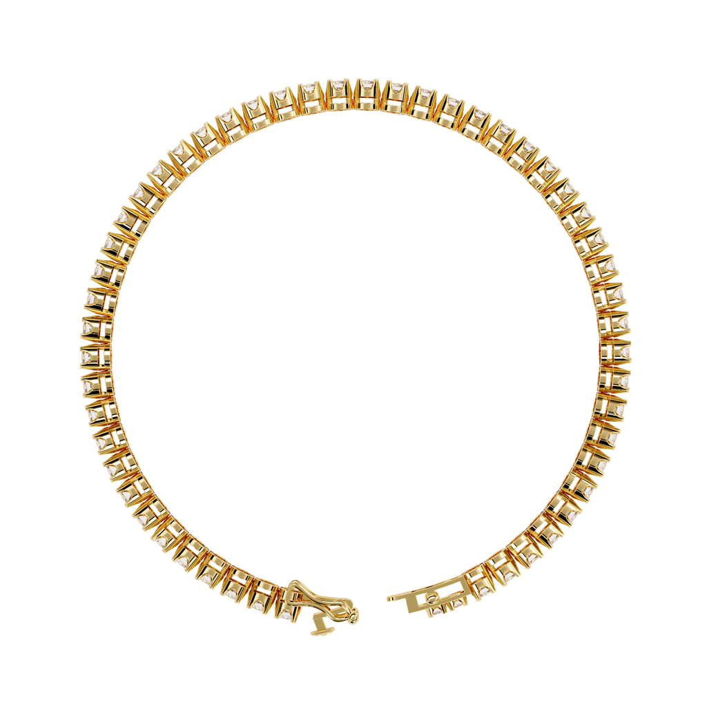 Slim Braid Diamond Tennis Bracelet